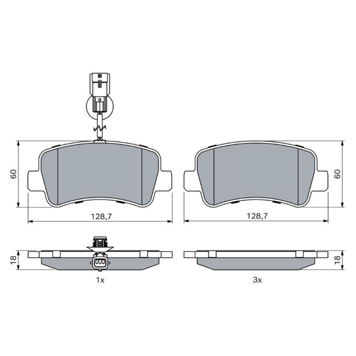 Arka Fren Balatası Renault Master III Opel Movano 2.3DCI (2010-) - Bosch 0986494500
