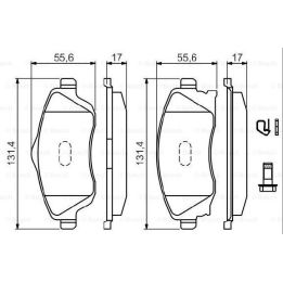 Ön Fren Balatası Opel Corsa C (2000-2001) - Bosch 0986494510