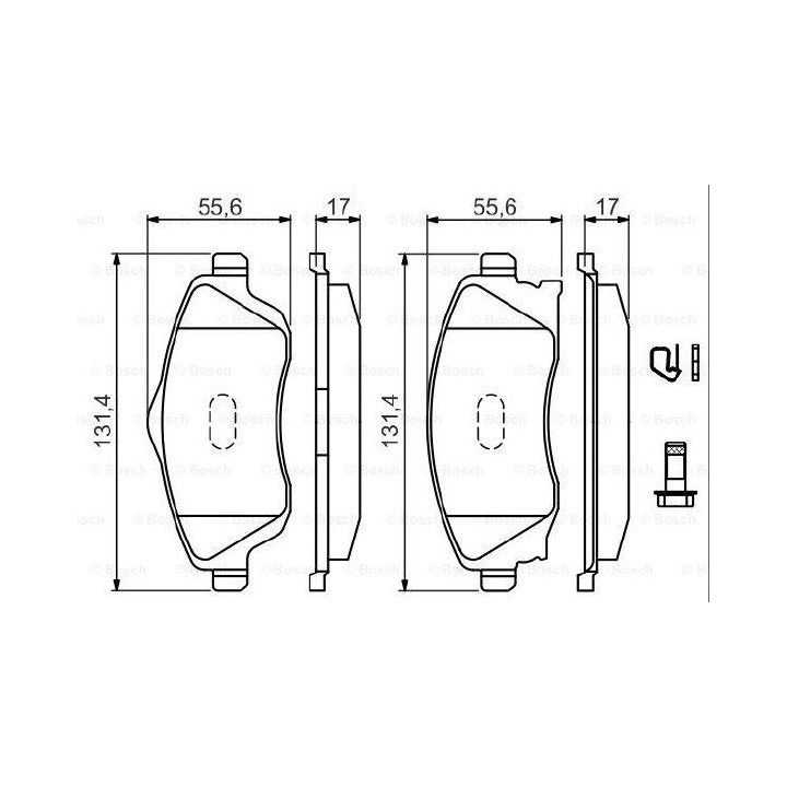 Ön Fren Balatası Opel Corsa C (2000-2001) - Bosch 0986494510