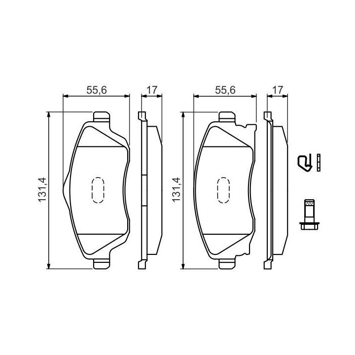Ön Fren Balatası Opel Corsa C (2000-2001) - Bosch 0986494510