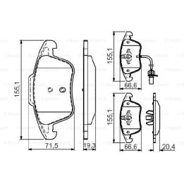 Ön Fren Balatası Audi A4 2.0 TDI İçin (2007-2015) - BOSCH 0986494538