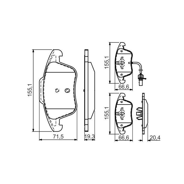 Ön Fren Balatası Audi A4 2.0 TDI İçin (2007-2015) - BOSCH 0986494538