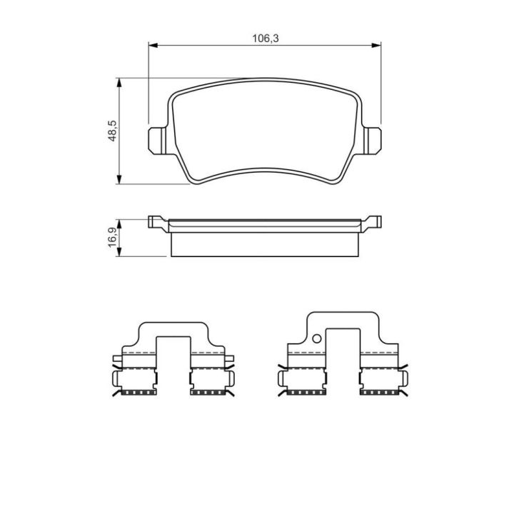 Arka Fren Balatası Ford S-Max Galaxy Volvo S60 S80 V70 XC60 - Bosch 0986494641