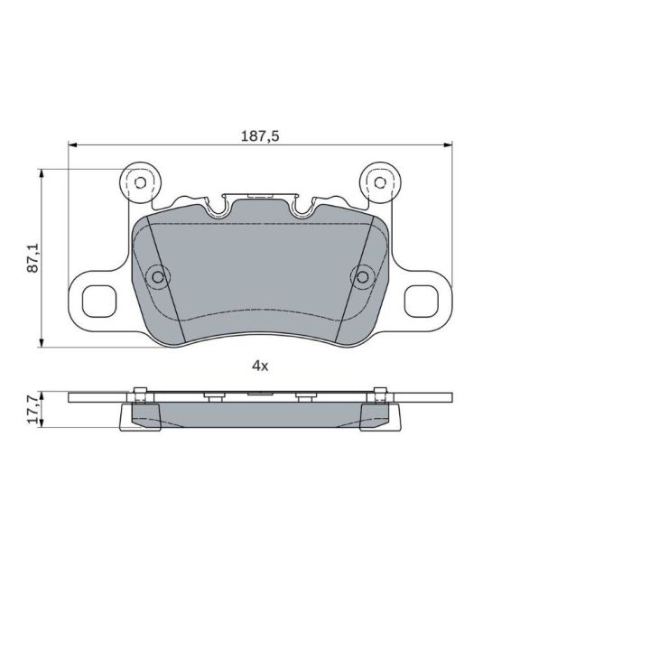 Arka Fren Balata Seti Bentley Continental Porsche Panamera 911 (2016-) - Bosch 0986494794
