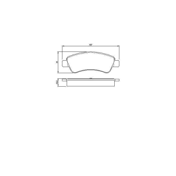 Ön Disk Fren Balatası Peugeot Partner Citroen Berlingo 207 Fiat Ducato İçin (2002-) - Bosch 0986494027