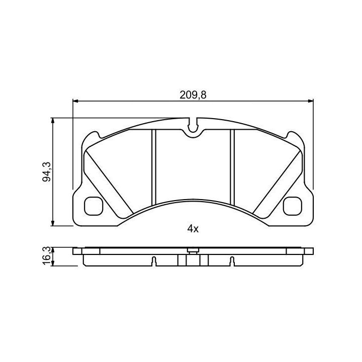 Ön Disk Fren Balatası VW Touareg Porsche Cayenne Panamera İçin (2002-) - Bosch 0986494787