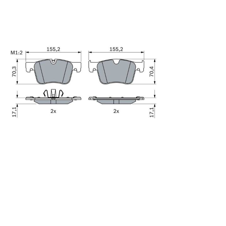Citroen DS Opel Peugeot 3008 Disk Fren Balatası (2016-) - Bosch 0986424860