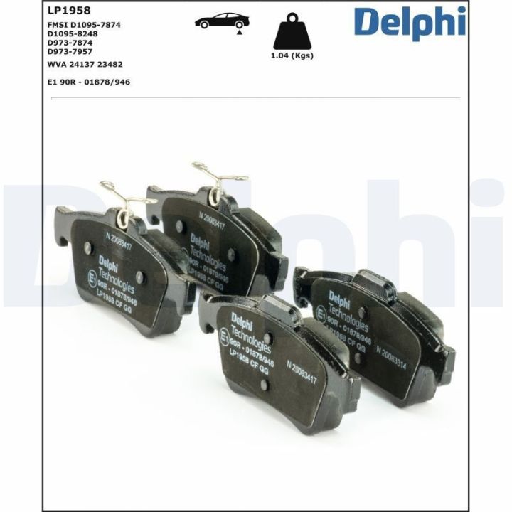 Arka Fren Balatası 123mm Vectra C Focus 508 (2010-) - Delphi LP1958