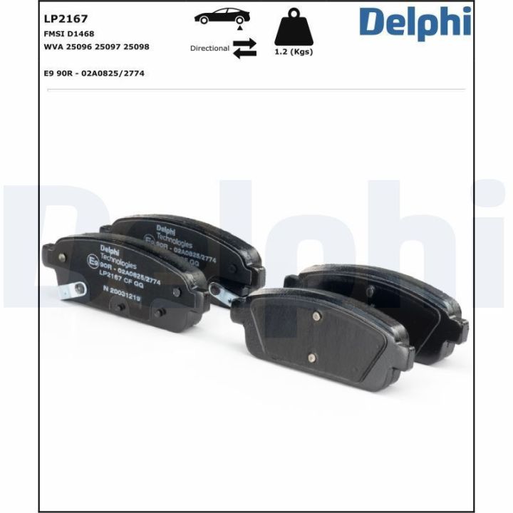 Arka Fren Balatası Opel Astra J Mokka Zafira Chevrolet Cruze Trax (1998-) - Delphi LP2167