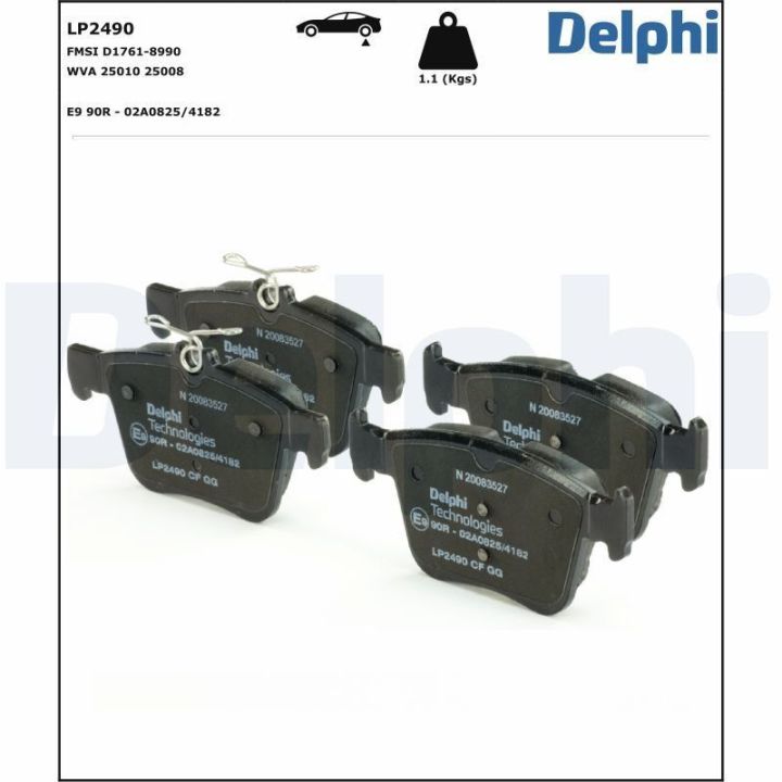 Arka Fren Balatası 123mm Golf VI-VII Audi A3 Seat Ateca Leon (2012-) - Delphi LP2490