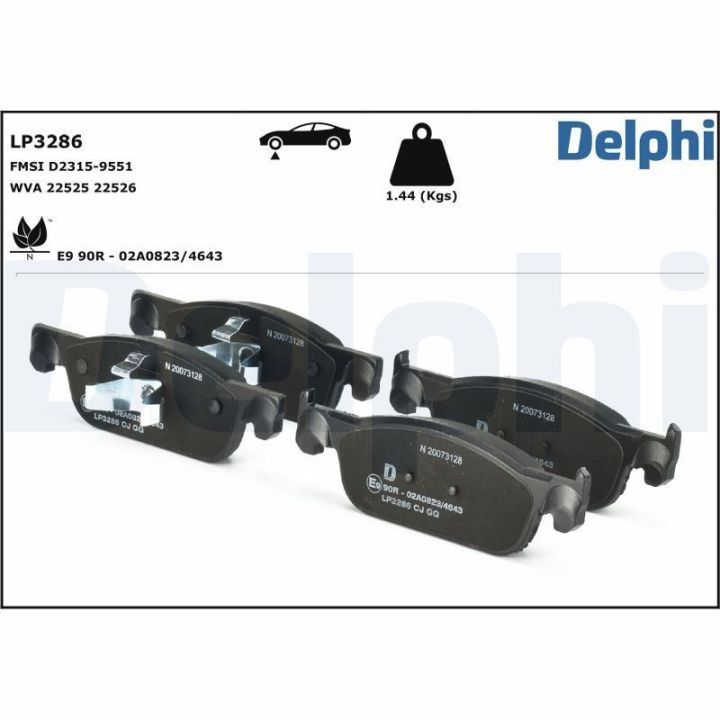 Ön Fren Balatası 155mm Clio IV Duster Logan II Sandero II (2012-) - Delphi LP3286