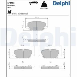 Ön Fren Balatası Opel Insignia İçin - DELPHİ LP3736