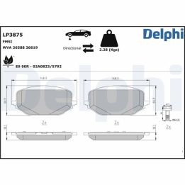 Ön Fren Balatası Citroen C5 DS4 DS7 Opel Astra Combo Peugeot 308 (2017-) - DELPHİ LP3875