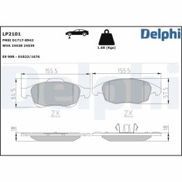 Ön Fren Balatası Citroen C4 Berlingo Peugeot 5008 Partner İçin (2006-) - Delphi LP2101