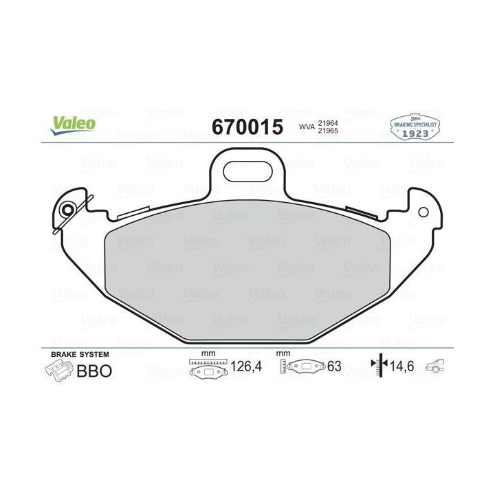 Ön ABS Disk Fren Balatası Renault Laguna 2.0 3.0 İçin (1995-2001) - VALEO 670015
