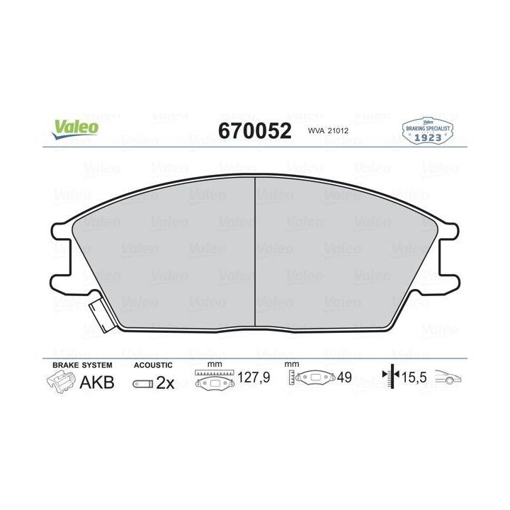 Hyundai Accent Getz Ön Fren Balatası (1995-2005) - VALEO 670052