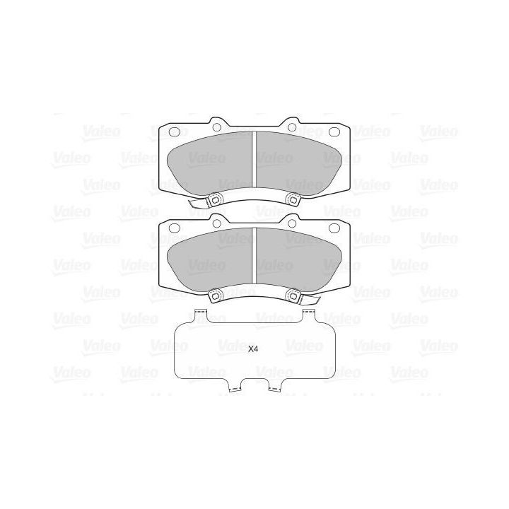 Ön Disk Fren Balatası Toyota Hilux III 2.5 3.0 D-4D (2007-) - Valeo 670284