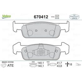 Renault Clio IV Logan II Sandero II Uzun Tip Ön Disk Fren Balatası - Valeo 670412