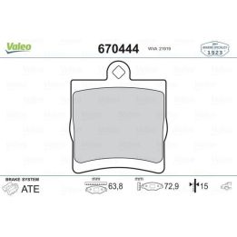 Mercedes 202 203 210 Kasa Arka Disk Fren Balatası - Valeo 670444