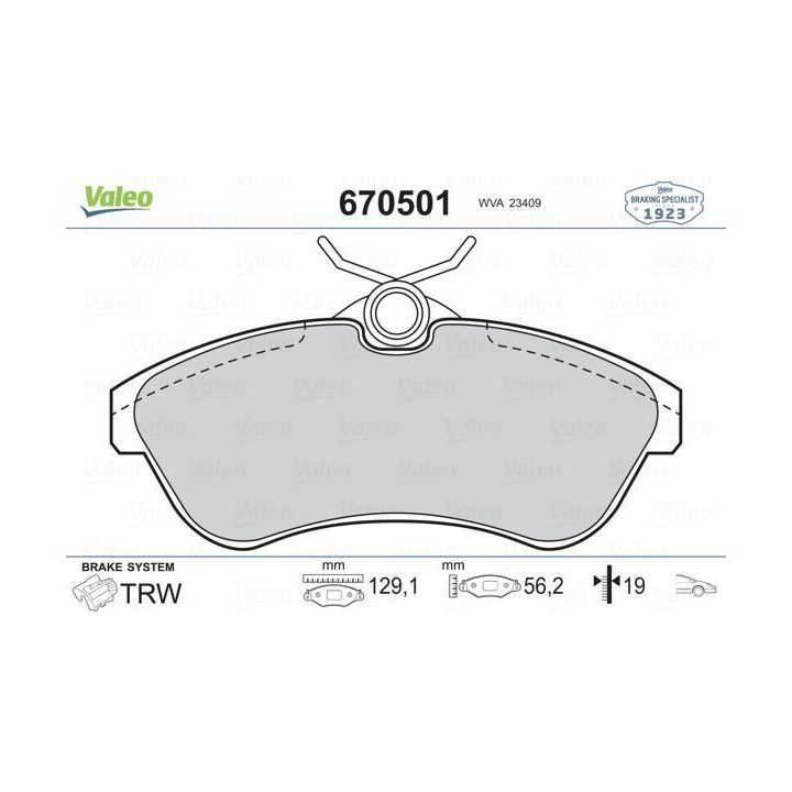 Ön Disk Balatası Citroen C3 1.4 16V 1.6 16V İçin - VALEO 670501