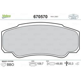 Arka Disk Balatası Citroen Jumper Peugeot Boxer Fiat Ducato İçin (2002-2006) - VALEO 670570