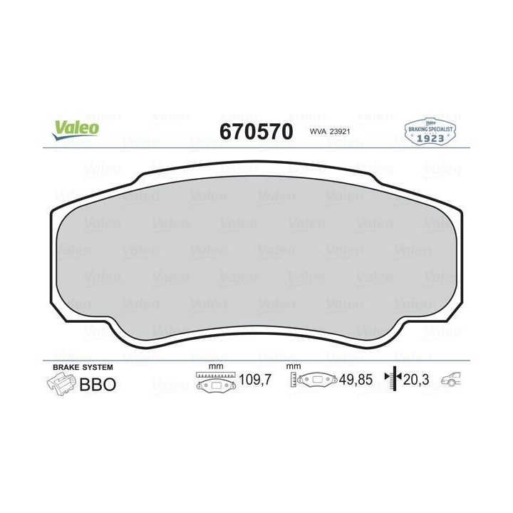 Arka Disk Balatası Citroen Jumper Peugeot Boxer Fiat Ducato İçin (2002-2006) - VALEO 670570