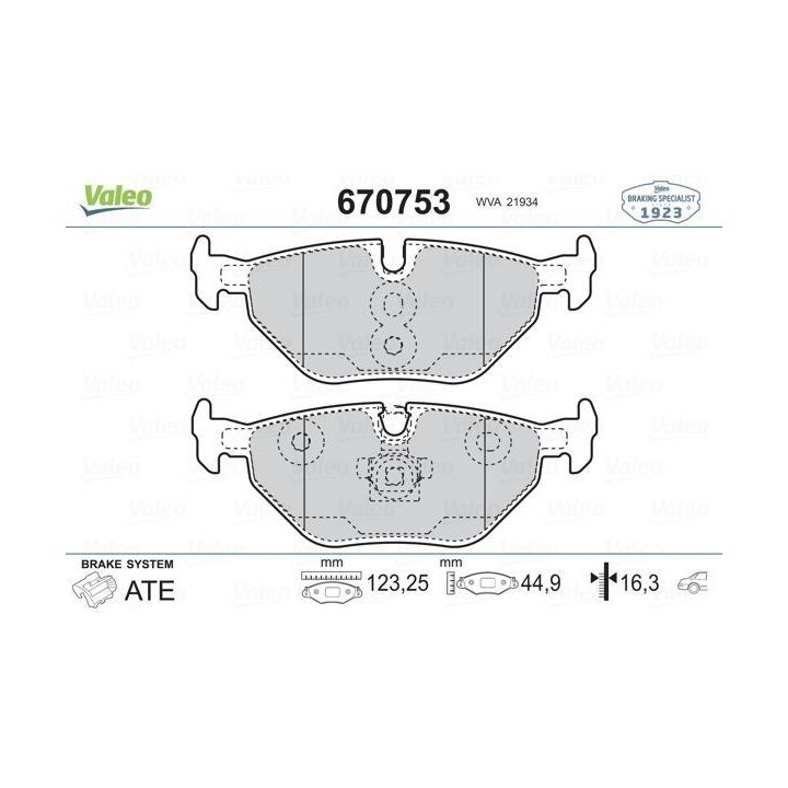 BMW 3 Serisi E46 İçin Arka Disk Balatası - VALEO 670753