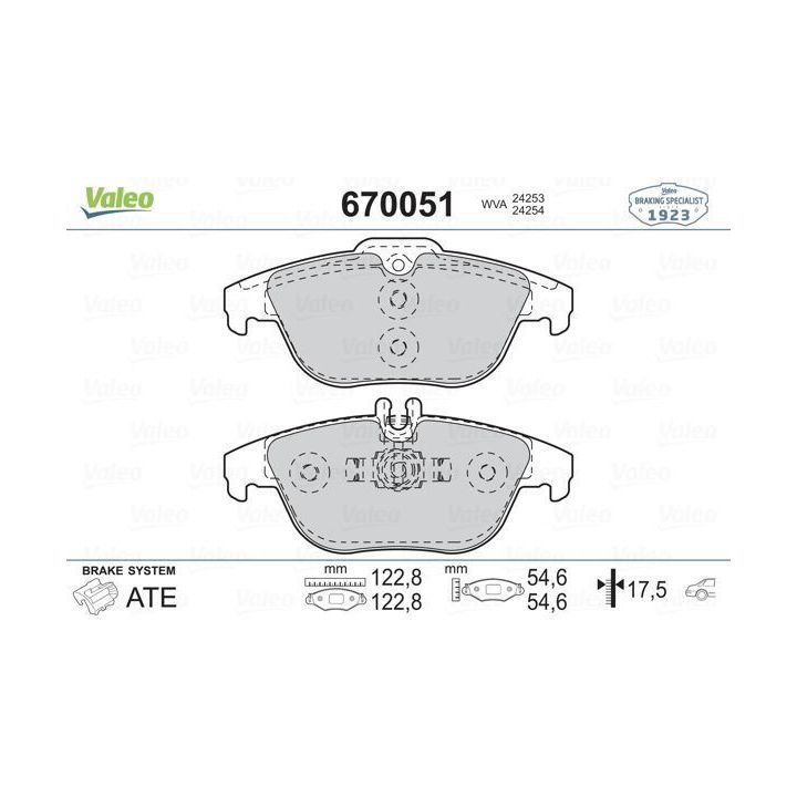 Arka Disk Fren Balatası Mercedes C Serisi W204 S204 C204 A207 C207 X204 - VALEO 670051