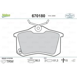 Arka Disk Fren Balatası Renault Megane II Golf III-IV Passat III Polo C3 C4 P307 Audi A3 A4 - VALEO 670180