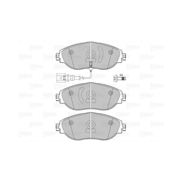 Ön Disk Fren Balatası VW CC Passat Golf VII Audi A3 Seat Leon Skoda Octavia İçin (2008-) - VALEO 670286