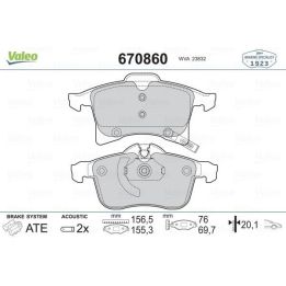 Ön Disk Fren Balatası Opel Astra H Meriva Zafira Corsa Combo Adam (2003-) - VALEO 670860