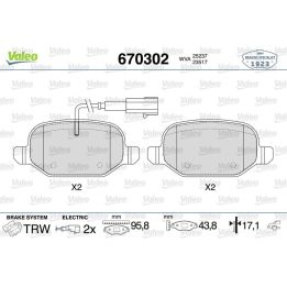 Arka Disk Fren Balatası Alfa Romeo MiTo Fiat Linea İçin (2008-) - VALEO 670302