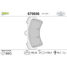Ön Disk Fren Balatası Audi Q7 Porsche Cayenne Volkswagen Touareg İçin (2002-2015) - VALEO 670656