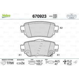 Arka Disk Fren Balatası Nissan Leaf Qashqai X-Trail Renault Kadjar Koleos İçin (2014-) - VALEO 670923