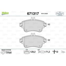 Disk Fren Balatası Ön Mercedes A160 A180 B160 B180 CLA180 İçin (2011-) - VALEO 671317