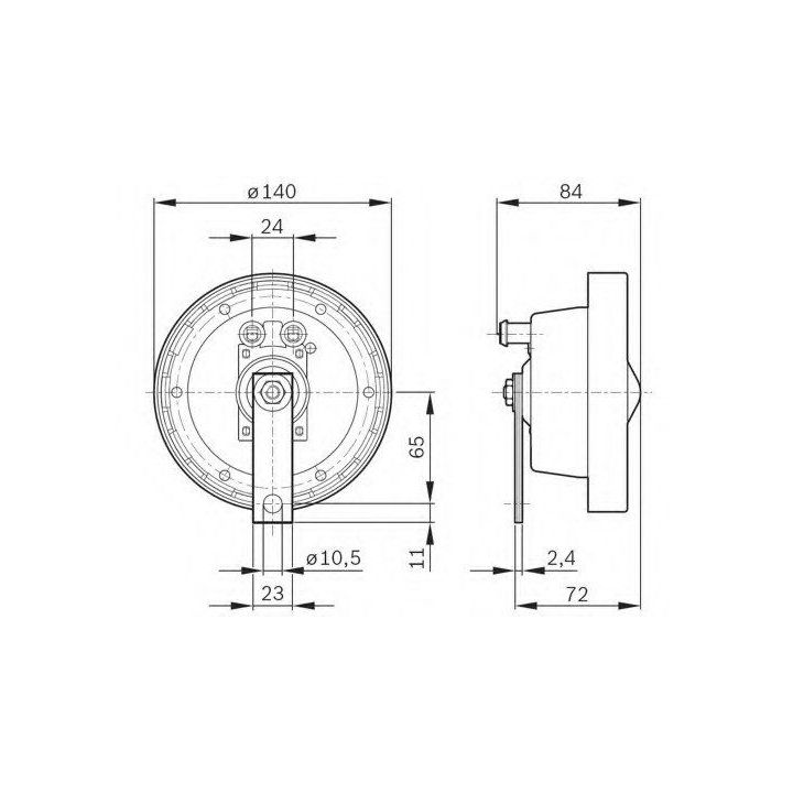 Korna Seti 12V 60W Europa Deco Ring (115dB) - BOSCH 0320223911