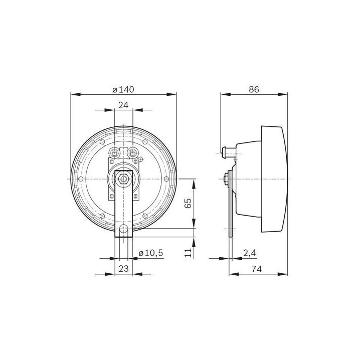 Korna 12V Seti 300-374 Hz 115dB Çiftli Takım - BOSCH 0320223910