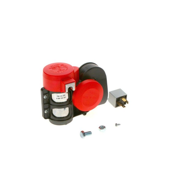 Ferrari Tipi Kompresörlü Çift Tonlu Röleli Korna 24V 520-660 HZ 115DB  - BOSCH 0986320401