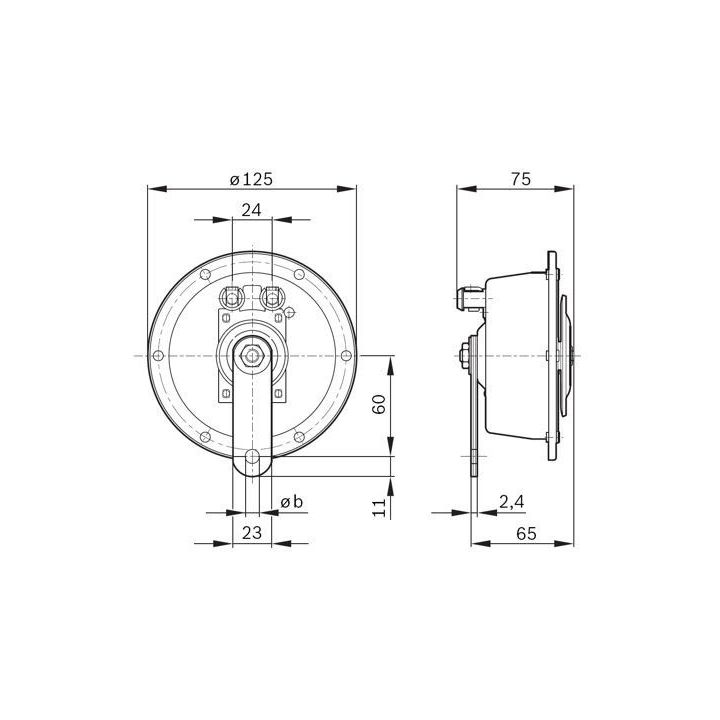 Korna 24V 60W Scania P R T Serisi Uyumlu (1995-2004) - BOSCH 0320226008