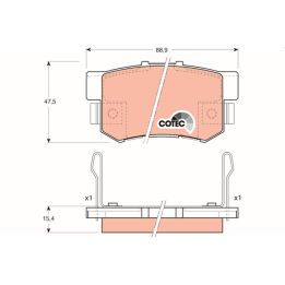 TRW Fren ArkaBalatası Honda Civic 01+ Crv 01+07 Accord 98+08