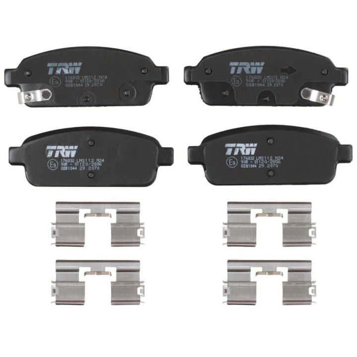 TRW Fren Balatası Arka Wva 25096 Chevrolet Aveo 2013-+ Cruze 2009-+ Orlando 2011-+ Trax 2012-+ Volt 2011-+ Opel Ampera 2011-+ As