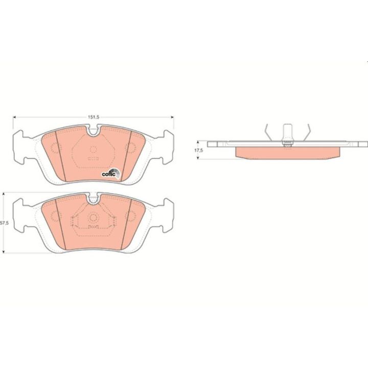 Ön Disk Balatası BMW 3 Compact E36 Z3 Roadster E36 İçin (1992-1999) - TRW GDB1100