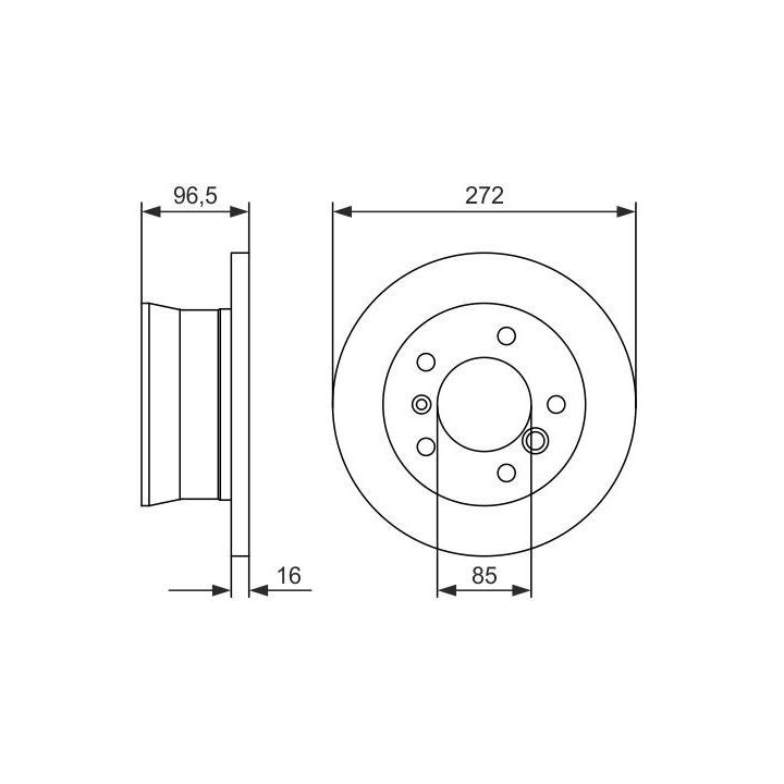 Mercedes-Benz VW İçin Arka Fren Diski - BOSCH 0986479B33