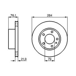 BMW 5 Serisi E28 Hava Kanallı Ön Fren Diski (1981-1987) - BOSCH 0986478043