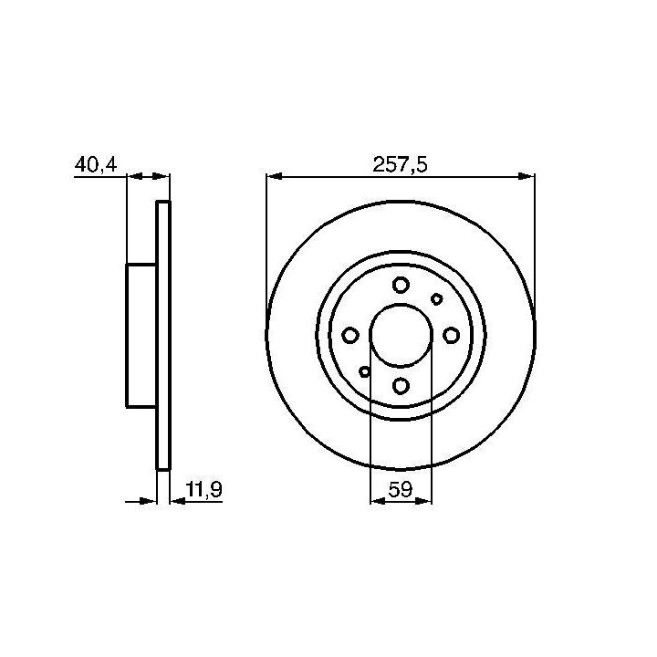 Ön Fren Diski 257mm Fiat Brava Bravo I Marea Punto Tempra Tipo Alfa Romeo 145 146 İçin - BOSCH 0986478343
