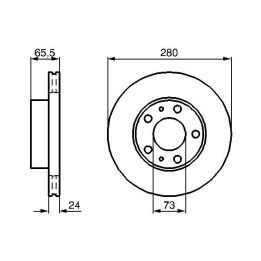 Fren Diski Peugeot Boxer Citroen Jumper Fiat Ducato İçin (1999-) - Bosch 0986478434