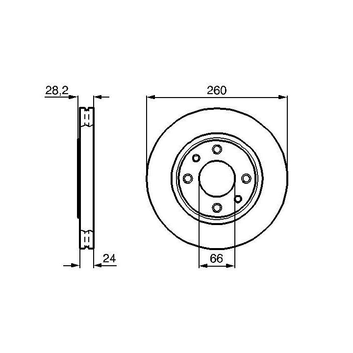 Ön Havalı Fren Diski Peugeot 406 İçin (1995-2004) - BOSCH 0986478830