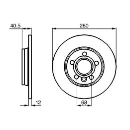 Arka Fren Diski Transporter T4 İçin (1990-2003) - BOSCH 0986478871