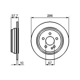 Fren Diski Arka 296MM Kaplamalı Viano Vito CDI Motorlar İçin (2003-2014) - BOSCH 0986479138