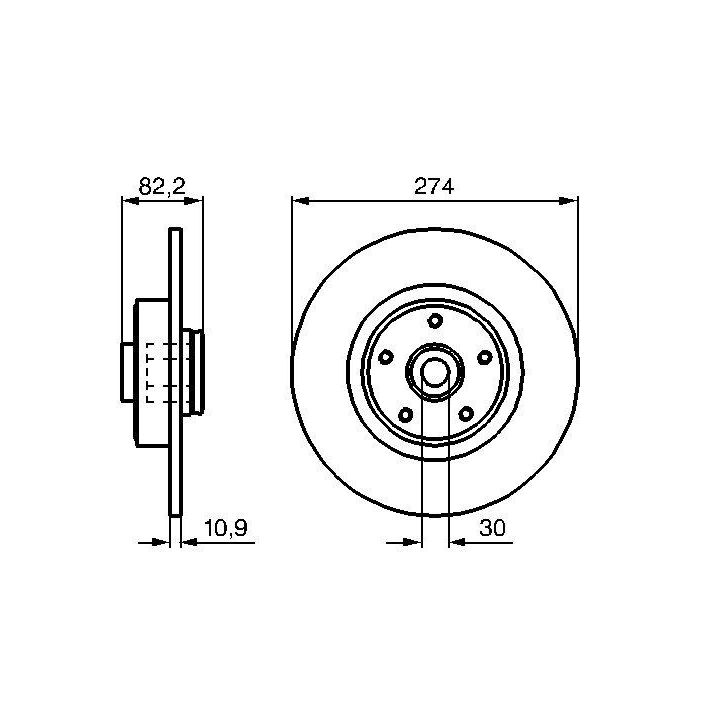 Arka Fren Diski Renault Laguna II Scenic II İçin (2001-2009) - Bosch 0986479273